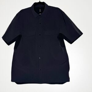 Lululemon Zenway Short Sleeve Button Down Short Sleeve Shirt Men's Size Medium